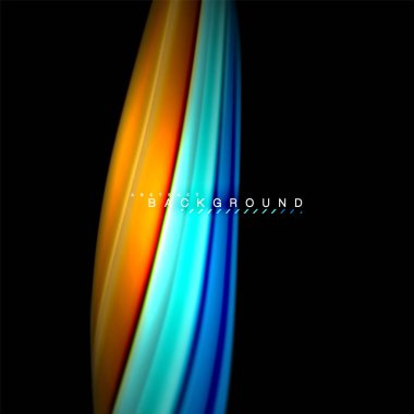 Sıvı karıştırma renkler dalga arka plan tasarlamak vektör. Renkli örgü dalgalar