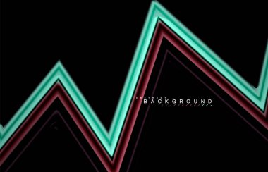 Sıvı çok renkli çizgilerle oluşturulan geometrik şekiller