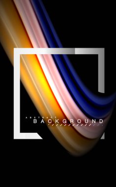 Gökkuşağı sıvı geometrik şekil dalga ve metalik renkler