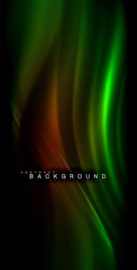 Neon parlayan dalga, sihirli enerji ve ışık arka plan