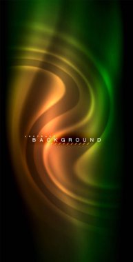 Neon parlayan dalga, sihirli enerji ve ışık arka plan