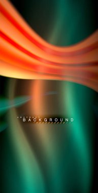 Neon parlayan dalga, sihirli enerji ve ışık arka plan