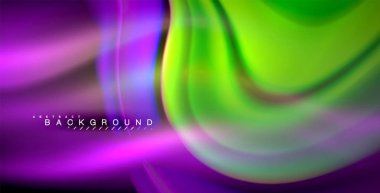 Neon parlayan dalga, sihirli enerji ve ışık arka plan