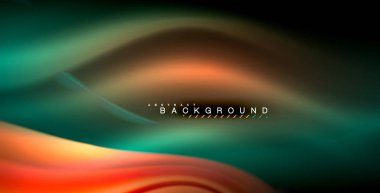 Neon parlayan dalga, sihirli enerji ve ışık arka plan