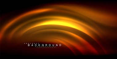 Neon parlayan dalga, sihirli enerji ve ışık arka plan