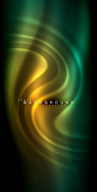 Neon parlayan dalga, sihirli enerji ve ışık arka plan