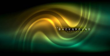 Neon parlayan dalga, sihirli enerji ve ışık arka plan