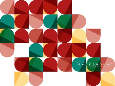 Mozaik arka plan üzerinde beyaz kare geometrik şekiller Döşe