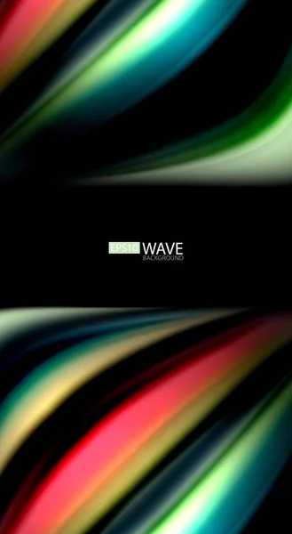 Flou lignes d'onde de couleur fond abstrait — Image vectorielle
