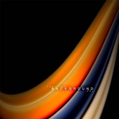 Sıvı karıştırma renkler dalga arka plan tasarlamak vektör. Renkli örgü dalgalar