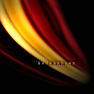 Sıvı karıştırma renkler dalga arka plan tasarlamak vektör. Renkli örgü dalgalar