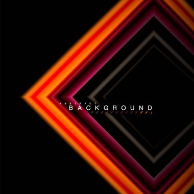 Sıvı çok renkli çizgilerle oluşturulan geometrik şekiller. Sunum, app duvar kağıdı, başlık sayfası veya poster için sanatsal illüstrasyon vektör