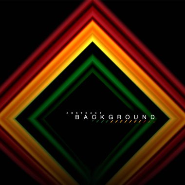 Sıvı çok renkli çizgilerle oluşturulan geometrik şekiller