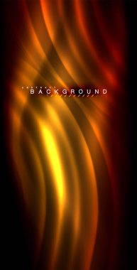 Neon parlayan dalga, sihirli enerji ve ışık arka plan