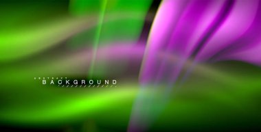 Neon parlayan dalga, sihirli enerji ve ışık arka plan