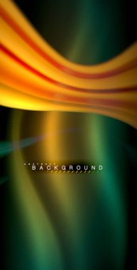 Neon parlayan dalga, sihirli enerji ve ışık arka plan