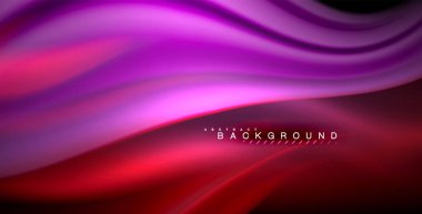 Neon parlayan dalga, sihirli enerji ve ışık arka plan