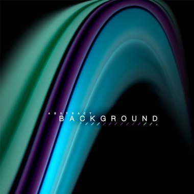 Sıvı karıştırma renkler dalga arka plan tasarlamak vektör. Renkli örgü dalgalar