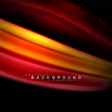 Sıvı karıştırma renkler dalga arka plan tasarlamak vektör. Renkli örgü dalgalar