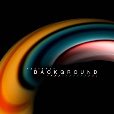 Sıvı karıştırma renkler dalga arka plan tasarlamak vektör. Renkli örgü dalgalar