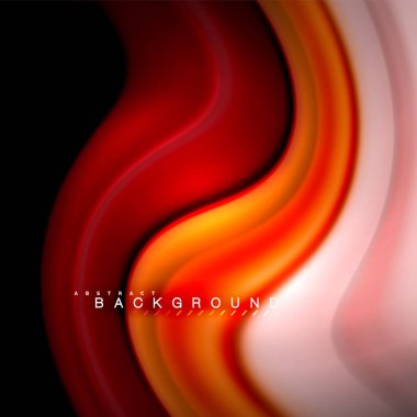 Sıvı karıştırma renkler dalga arka plan tasarlamak vektör. Renkli örgü dalgalar