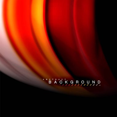 Sıvı karıştırma renkler dalga arka plan tasarlamak vektör. Renkli örgü dalgalar