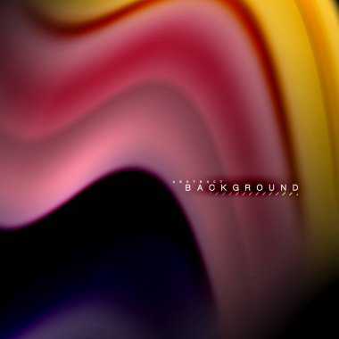 Sıvı karıştırma renkler dalga arka plan tasarlamak vektör. Renkli örgü dalgalar