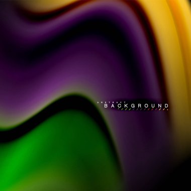 Sıvı karıştırma renkler dalga arka plan tasarlamak vektör. Renkli örgü dalgalar