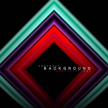 Sıvı çok renkli çizgilerle oluşturulan geometrik şekiller