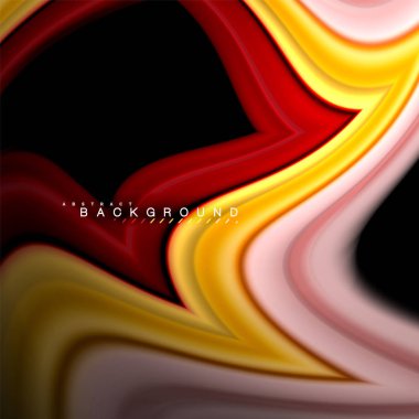 Sıvı çok renkli çizgilerle oluşturulan geometrik şekiller