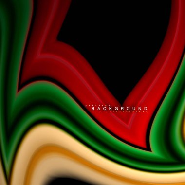 Sıvı çok renkli çizgilerle oluşturulan geometrik şekiller