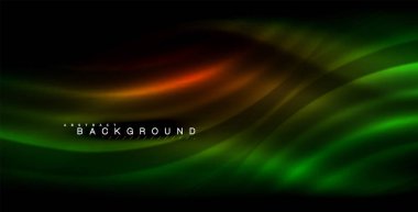 Neon parlayan dalga, sihirli enerji ve ışık arka plan