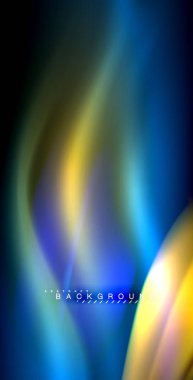 Neon parlayan dalga, sihirli enerji ve ışık arka plan