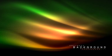 Neon parlayan dalga, sihirli enerji ve ışık arka plan