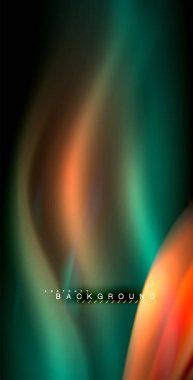 Neon parlayan dalga, sihirli enerji ve ışık arka plan