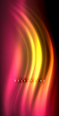 Neon parlayan dalga, sihirli enerji ve ışık arka plan