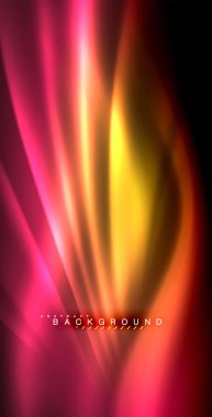 Neon parlayan dalga, sihirli enerji ve ışık arka plan