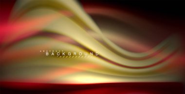 Neon parlayan dalga, sihirli enerji ve ışık arka plan