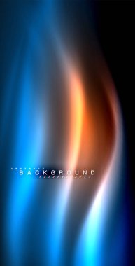 Neon parlayan dalga, sihirli enerji ve ışık arka plan