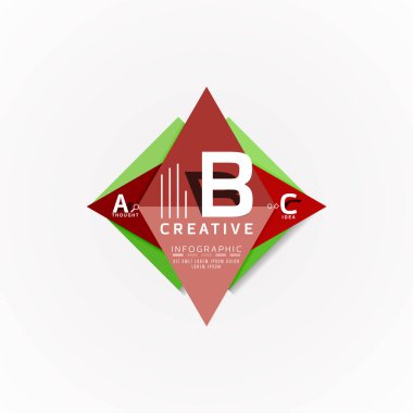 Kağıt seçeneği adımları diyagram Infographic düzeni