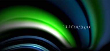 Siyah arka plan üzerinde renkli dalga satırları