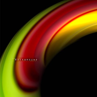 Sıvı karıştırma renkler dalga arka plan tasarlamak vektör. Renkli örgü dalgalar