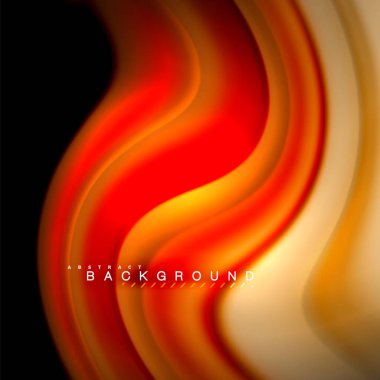 Sıvı karıştırma renkler dalga arka plan tasarlamak vektör. Renkli örgü dalgalar