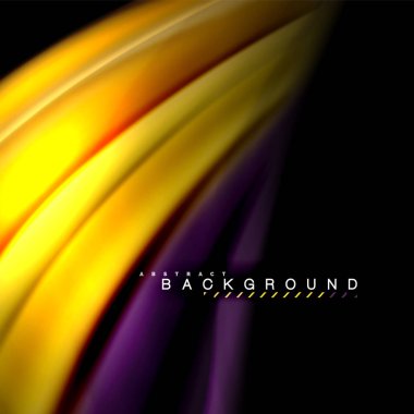 Sıvı karıştırma renkler dalga arka plan tasarlamak vektör. Renkli örgü dalgalar