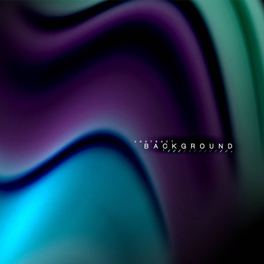 Sıvı karıştırma renkler dalga arka plan tasarlamak vektör. Renkli örgü dalgalar