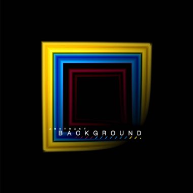 Sıvı çok renkli çizgilerle oluşturulan geometrik şekiller