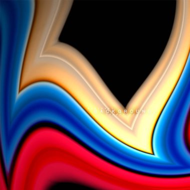 Sıvı çok renkli çizgilerle oluşturulan geometrik şekiller