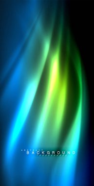 Neon parlayan dalga, sihirli enerji ve ışık arka plan