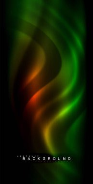 Neon parlayan dalga, sihirli enerji ve ışık arka plan