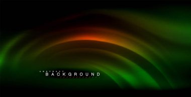 Neon parlayan dalga, sihirli enerji ve ışık arka plan